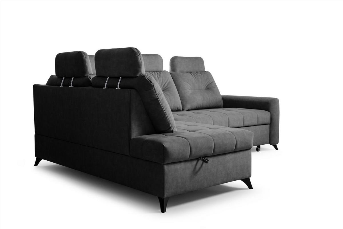 ECKSOFA Wendie - Dunkelgrau, Holzwerkstoff/Textil (200/250cm) - Fun Möbel