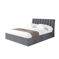 POLSTERBETT mit Bettkasten und Lattenrost, Bett mit Matratze H3/H4 - ILAN 180x200 Dunkelgrau - Dunkelgrau, Holzwerkstoff/Textil (180/200cm) - ALTDECOR