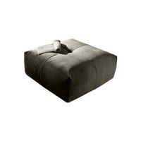 POLSTERHOCKER PALACE Silber Velvet - Silberfarben, Textil (86/41/86cm) - KAWOLA