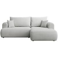 ECKSOFA Ovo Mini Hellgrau rechts - Hellgrau/Schwarz, Kunststoff/Textil (156/238cm) - Selsey