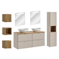 BADMÖBEL 120.4cm Manoa 2er-Set Kaschmir - Kaschmir, Holzwerkstoff (120.4/59/40cm) - Petits-meubles