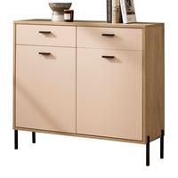 KOMMODE Kaschmir, Eiche 105 cm, SIDEBOARD mit Soft-Close - Kaschmir/Eichefarben, Holzwerkstoff/Metall (105/95/35cm) - Furn.Design