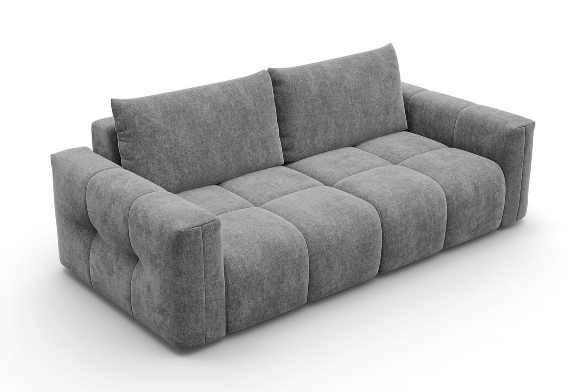 SOFA VERONA 3-Sitzer, Grau - Schwarz/Grau, Holz/Textil (224/83/110cm) - Courtois Laville