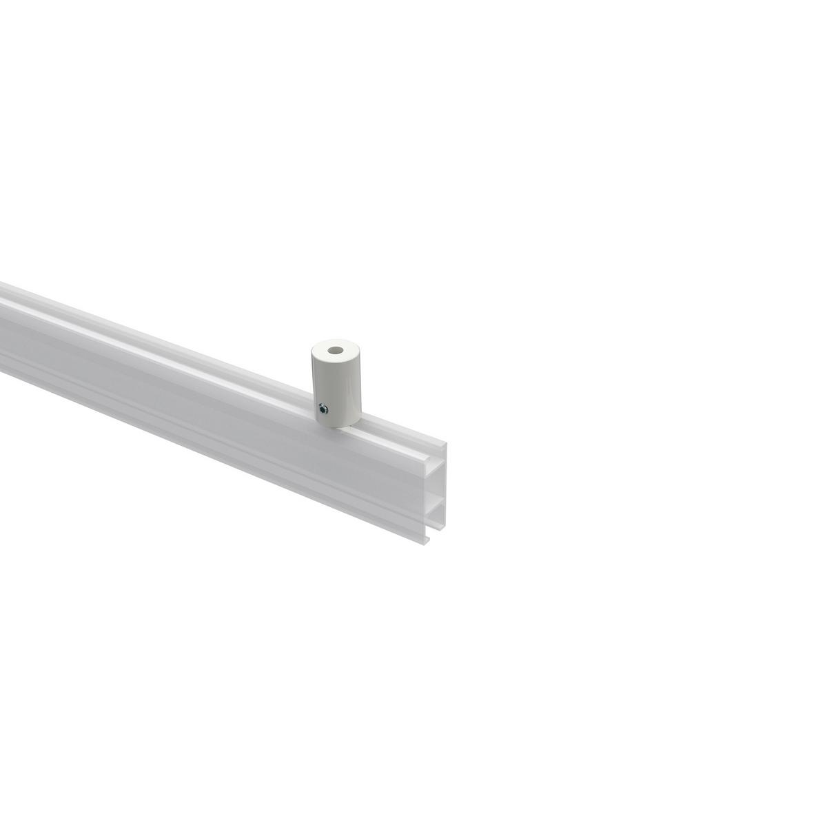 DECKENTRÄGER FÜR GARDINENSTANGEN INNENLAUF 20 mm Ø, Sonius 1-läufig, Weiß, Packung 2 Stück - Weiß, Metall (1.6/3/1.6cm) - INTERDECO