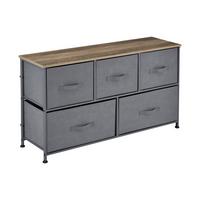 KOMMODE - Braun/Grau, Holzwerkstoff/Textil (100/55/29cm) - pro.tec