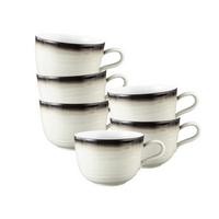 MILCHKAFFEETASSEN Terra Corso 400 ml 6er Set - Beige/Grau, Keramik (0.4L) - Seltmann Weiden