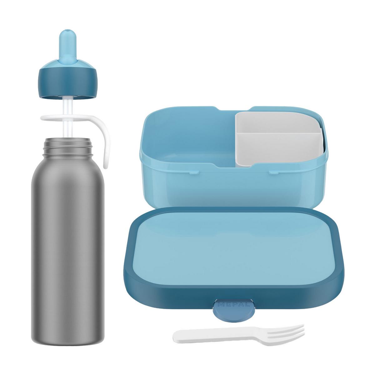LUNCHSET MIT THERMOFLASCHE Campus Cool Blue 2-tlg. - Blau, Kunststoff/Metall (2/2/2cm) - Mepal