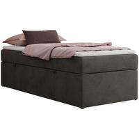 BOXBETT ZERO 90/200 - Dunkelgrau Kunstleder - H4 - Topper T25 - Dunkelgrau, Textil (90/200cm) - MKS