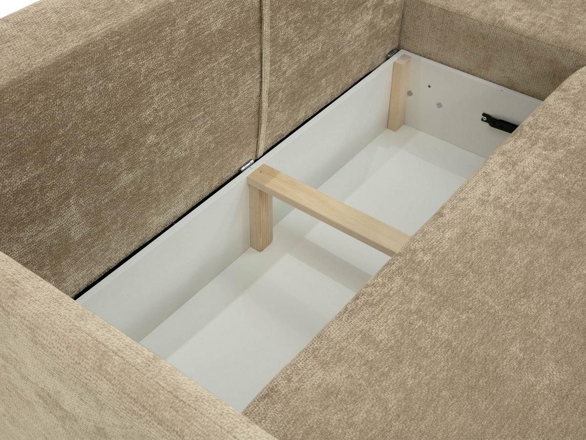 ECKSCHLAFSOFA Nest - Schwarz/Braun, Holz/Kunststoff (233/160cm) - MIRJAN24