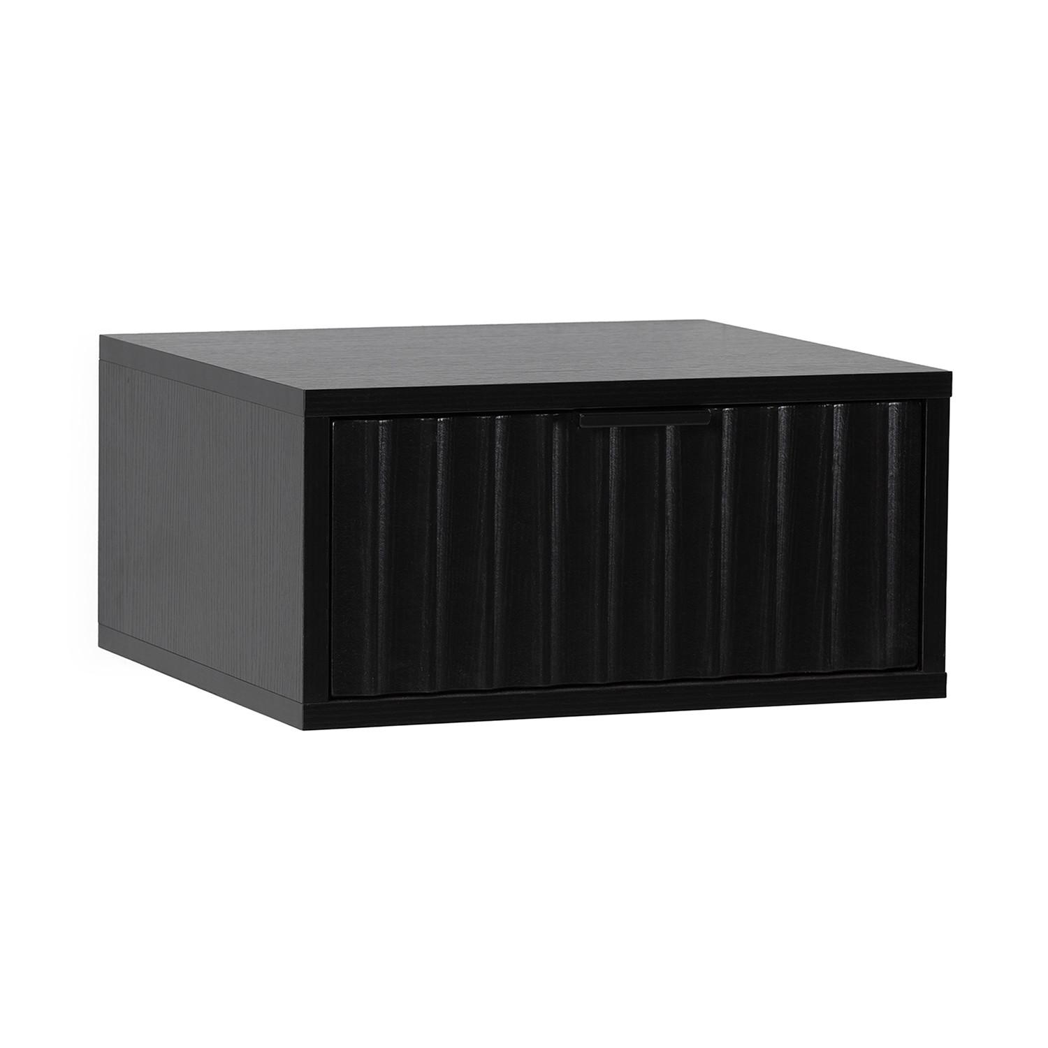 NACHTTISCH schwebende Lluvia Schwarz - Schwarz, Holzwerkstoff (40/19/35cm) - VS Venta-stock