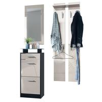 GARDEROBE Loret Front in Sandgrau Hochglanz - Sandfarben, Holzwerkstoff (140/200/23cm) - Vladon