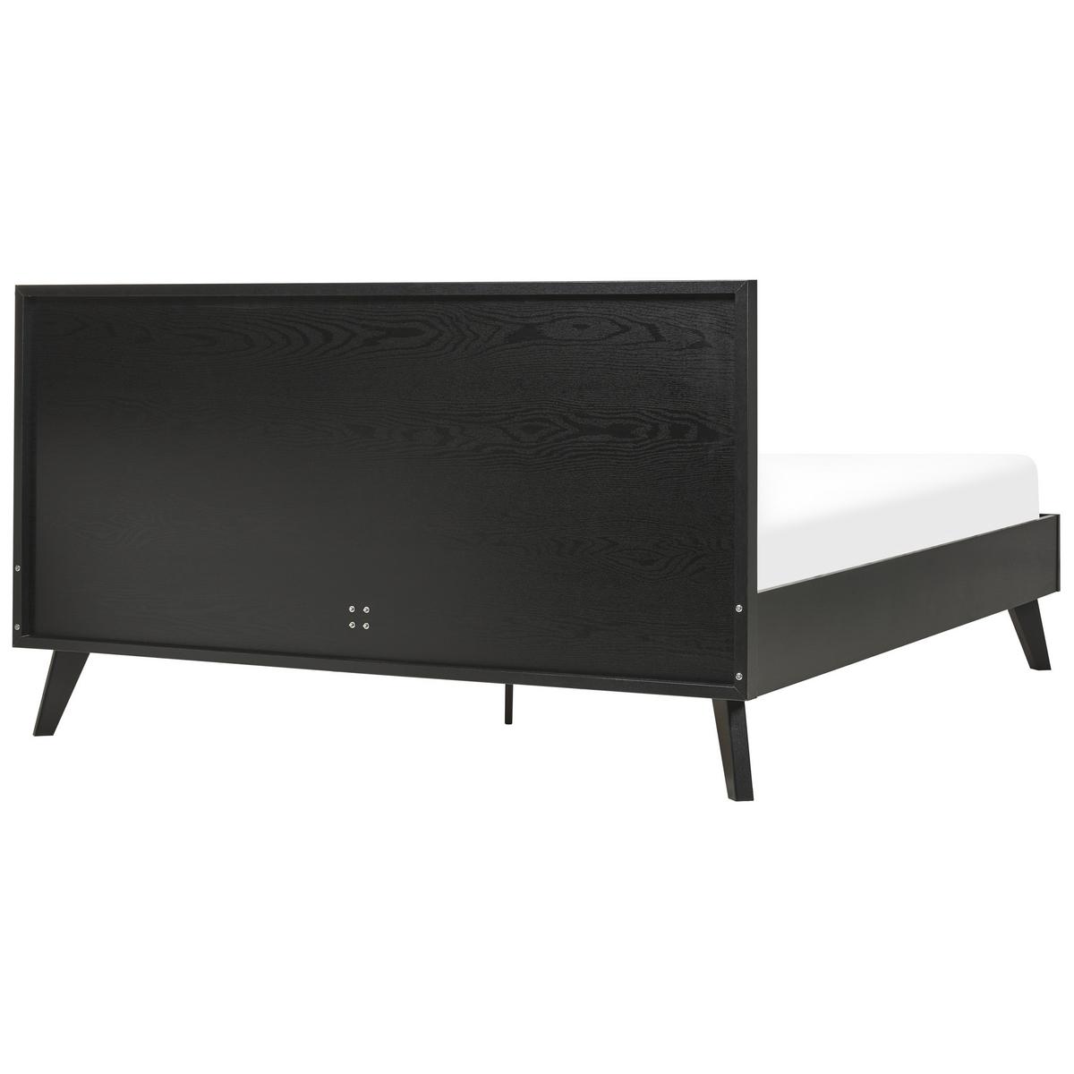BETT 160/200cm Schwarz Monpazier - Schwarz, Naturmaterialien (160/200cm) - Beliani