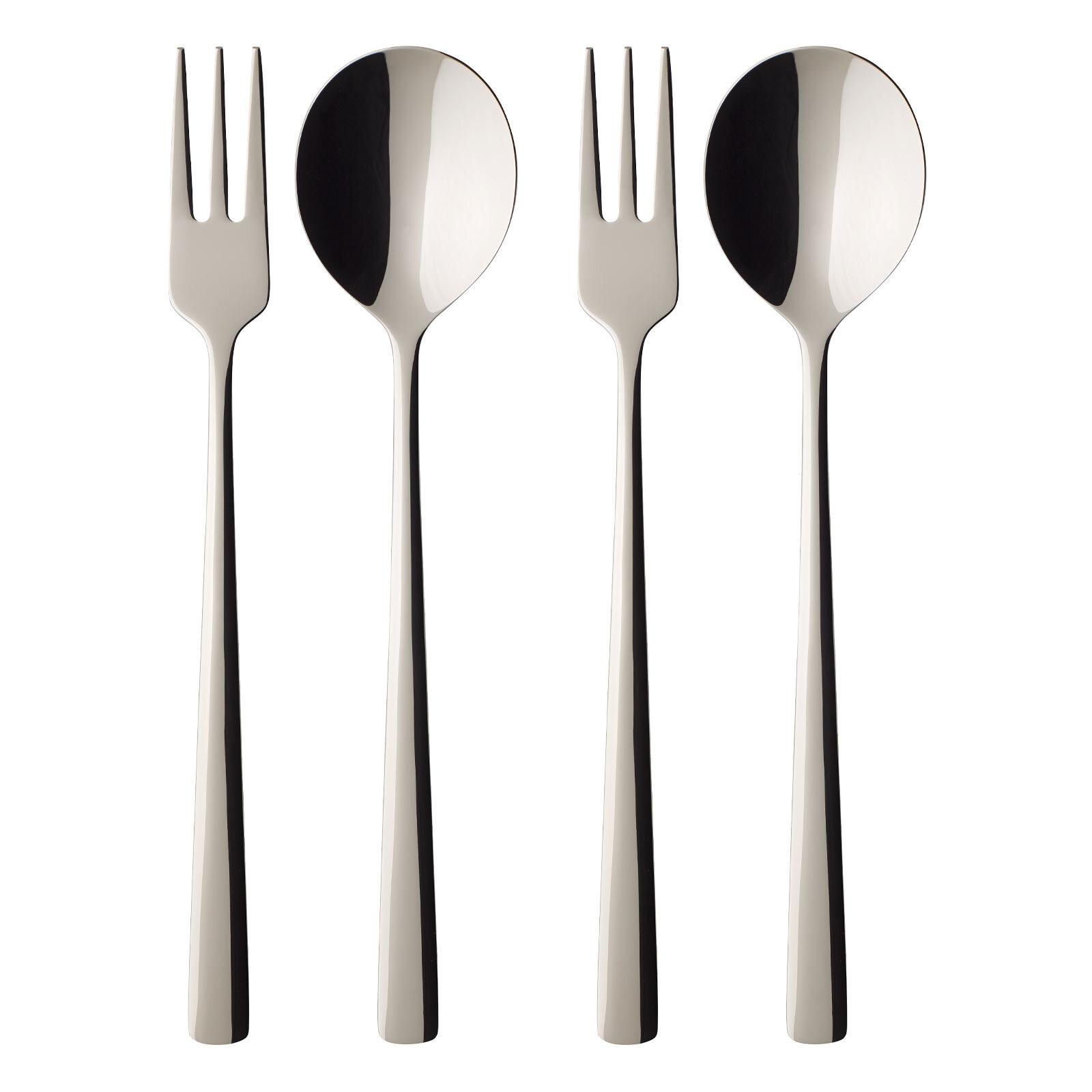 SPAGHETTI BESTECK-SET Daily Line silber 21,5 cm - Silberfarben, Metall - Villeroy & Boch