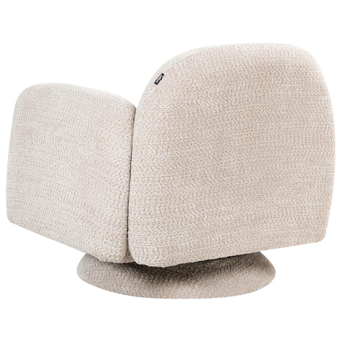 DREHSESSEL Stoff Beige Aapua - Beige, Textil (82/74/72cm) - Beliani