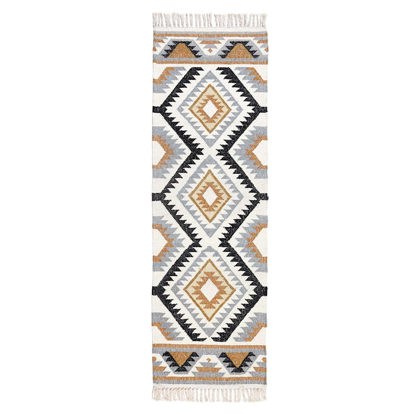 KELIM-TEPPICHLÄUFER Agra handgewebt 66/200 cm - Multicolor, Textil (66/200cm) - Homescapes