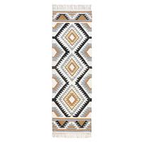 KELIM-TEPPICHLÄUFER Agra handgewebt 66/200 cm - Multicolor, Textil (66/200cm) - Homescapes