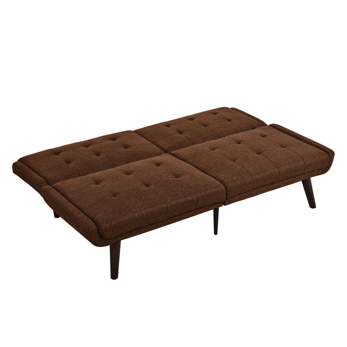 SCHLAFSOFA 157 cm breit mit Bettfunktion - Braun, Textil (157/70/51cm) - Urban Meuble