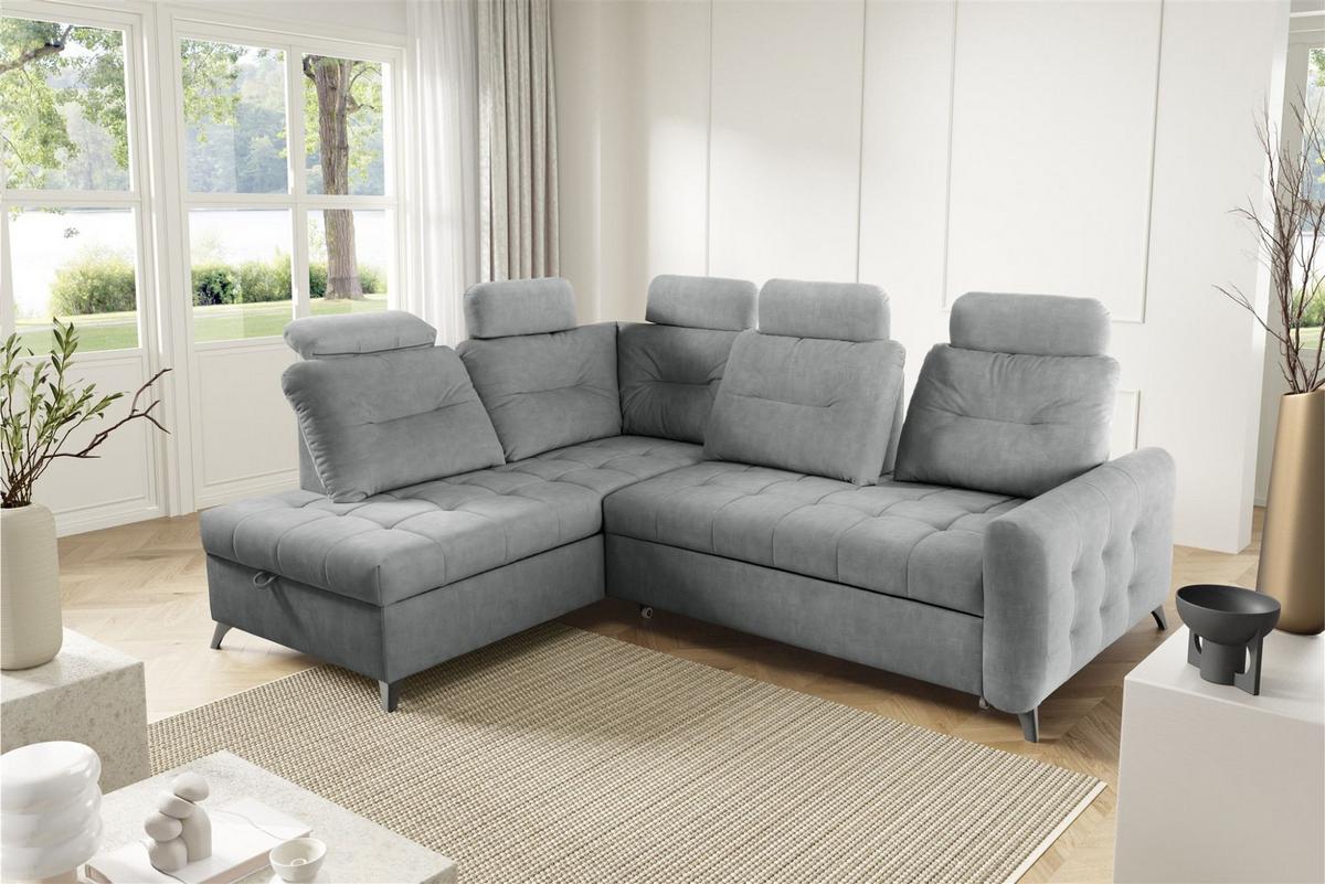 ECKSOFA Wendie - Grau, Holzwerkstoff/Textil (200/250cm) - Fun Möbel
