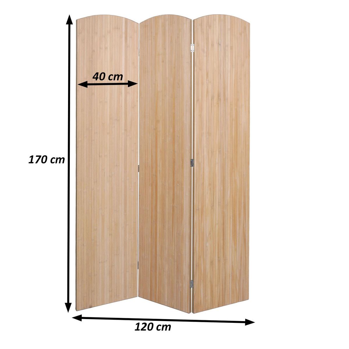 PARAVENT Braun - Braun, Holz (120/170/2cm) - MCW