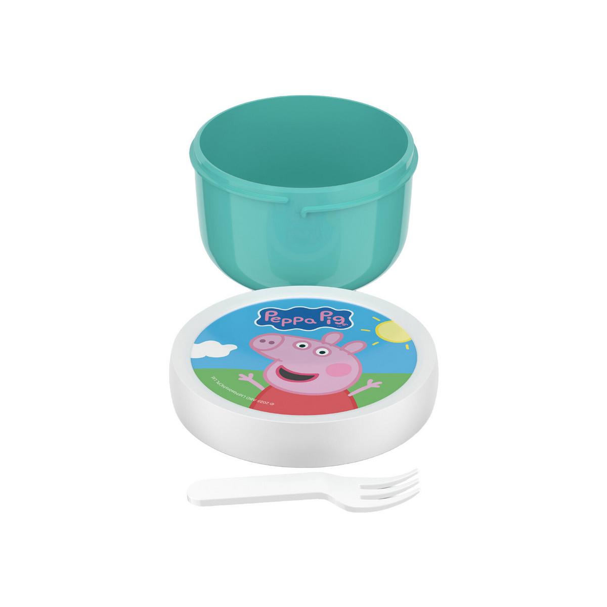 FRUCHTBOX Campus Peppa Pig 300 ml - Türkis/Multicolor, Kunststoff (6.7/10.4/6.7cm) - Mepal