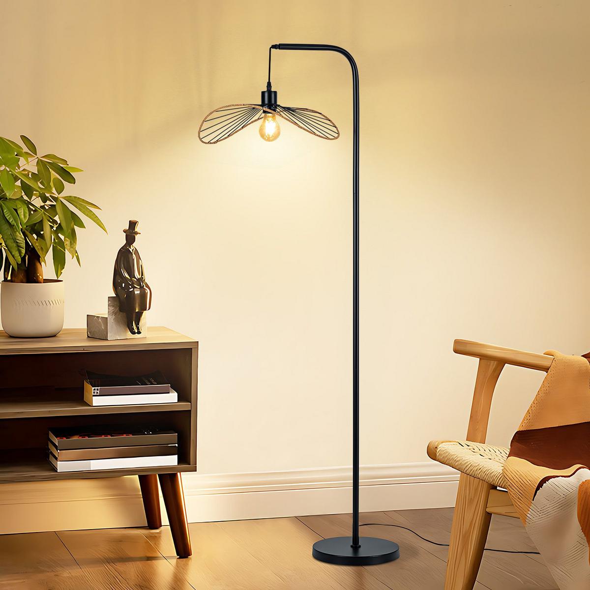 STEHLAMPE CARLOTA Ⅲ 25/39/144 cm - Schwarz, Metall (25/39/144cm) - Nettlife