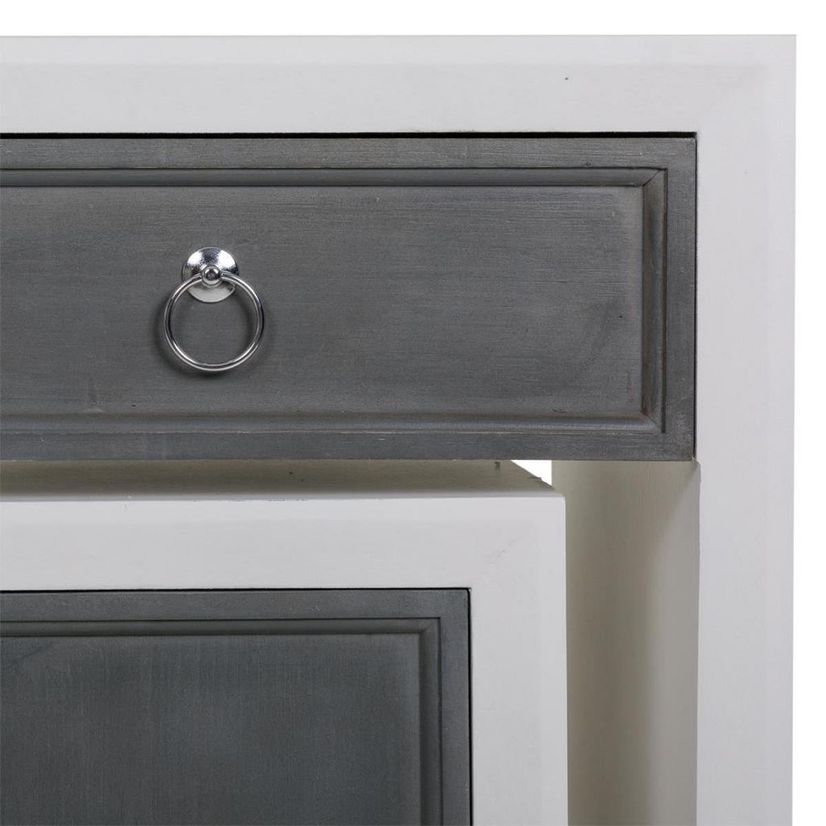 KONSOLE und HOCKER aus Holz, 3er-Set, grau - Multicolor, Holz (40/90/76cm) - Wanderlust