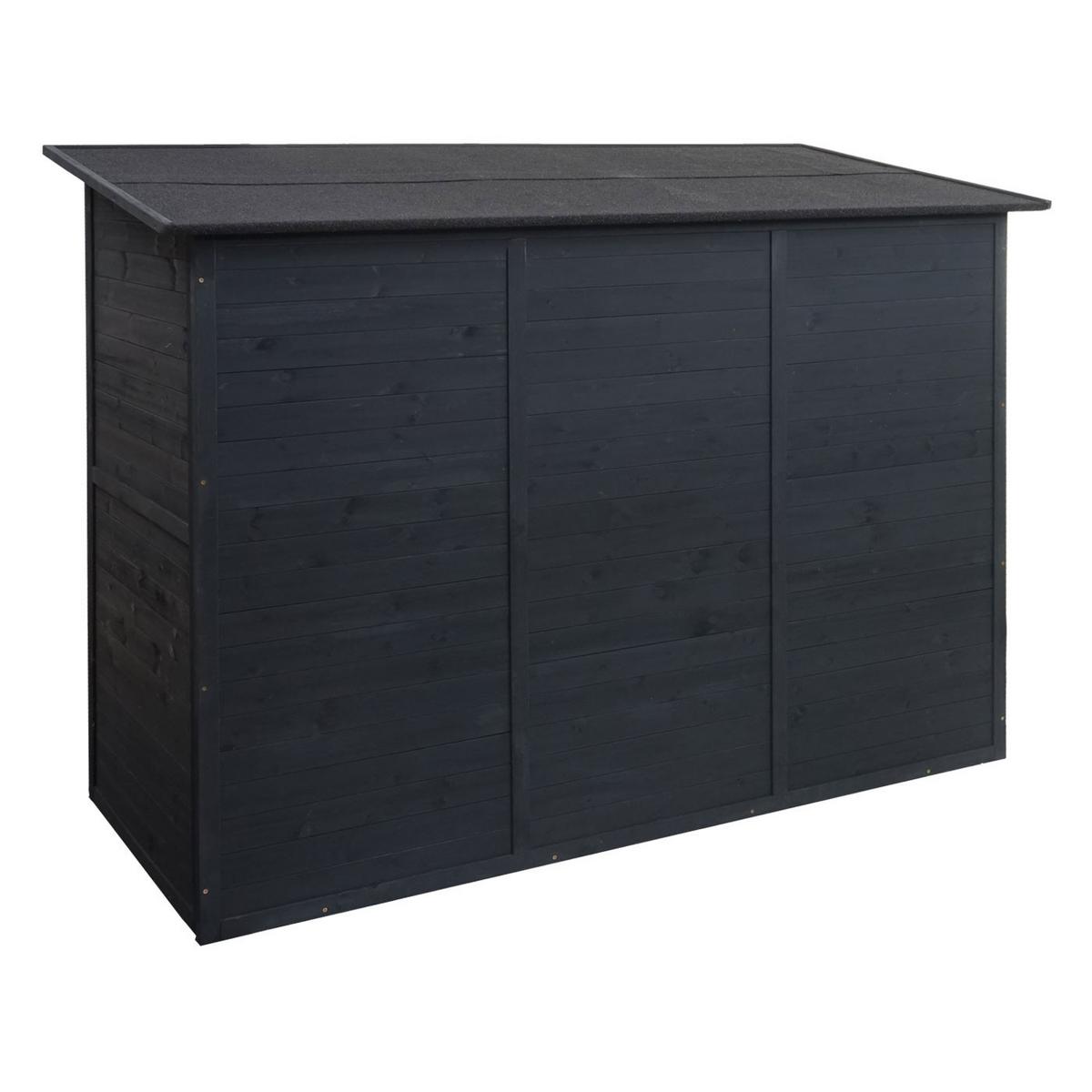 1ER-FAHRRADGARAGE Anthrazit - Anthrazit, Holz (184/152/98cm) - MCW
