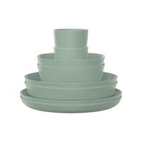 GESCHIRR-SET Silueta Nordic Sage 8-tlg. - Mintgrün, Kunststoff (2/2/2cm) - Mepal