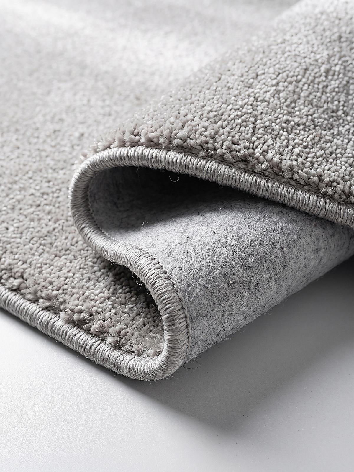 TEPPICH Hochflor BORMIDA Uni Polypropylen Silber 80 x 150 cm - Silberfarben, Textil (80/150cm) - KADIMA DESIGN