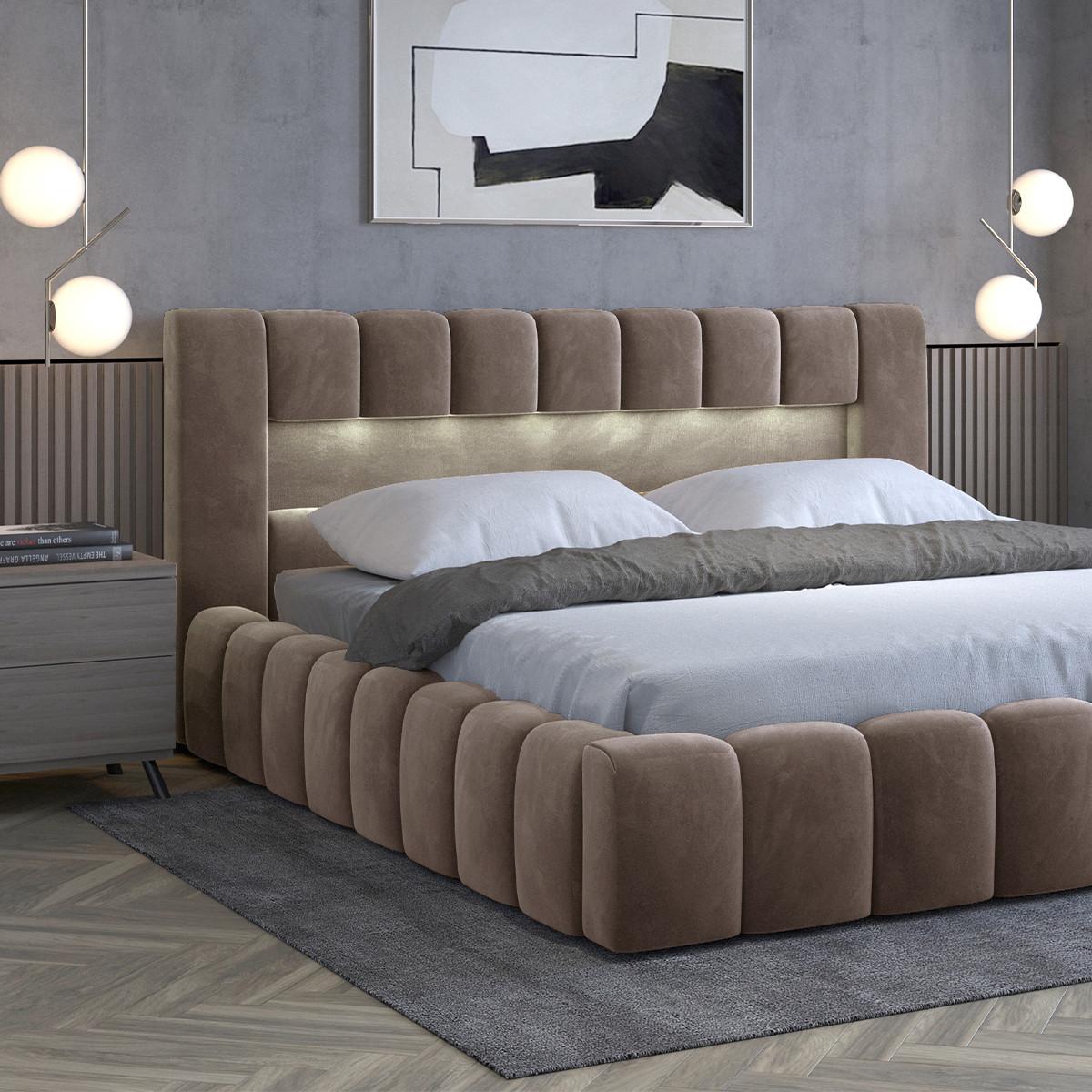 BOXBETT 180/200 Auria Braun - Braun, Holz (180/200cm) - Petits-meubles