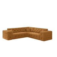 ECKSOFA Chantal In Moly - Orange, Holzwerkstoff/Textil (246/246cm) - Fun Möbel