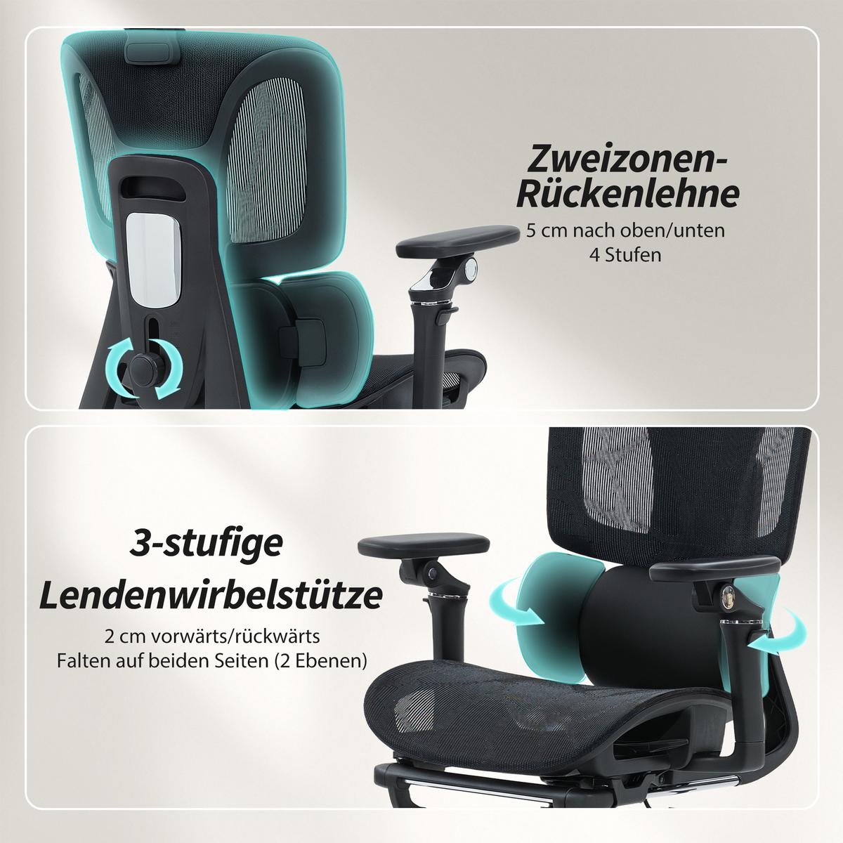 BÜROSTUHL Polyester Kunststoff Schwarz - Schwarz, Kunststoff/Textil (67/133/71cm) - HOMCOM