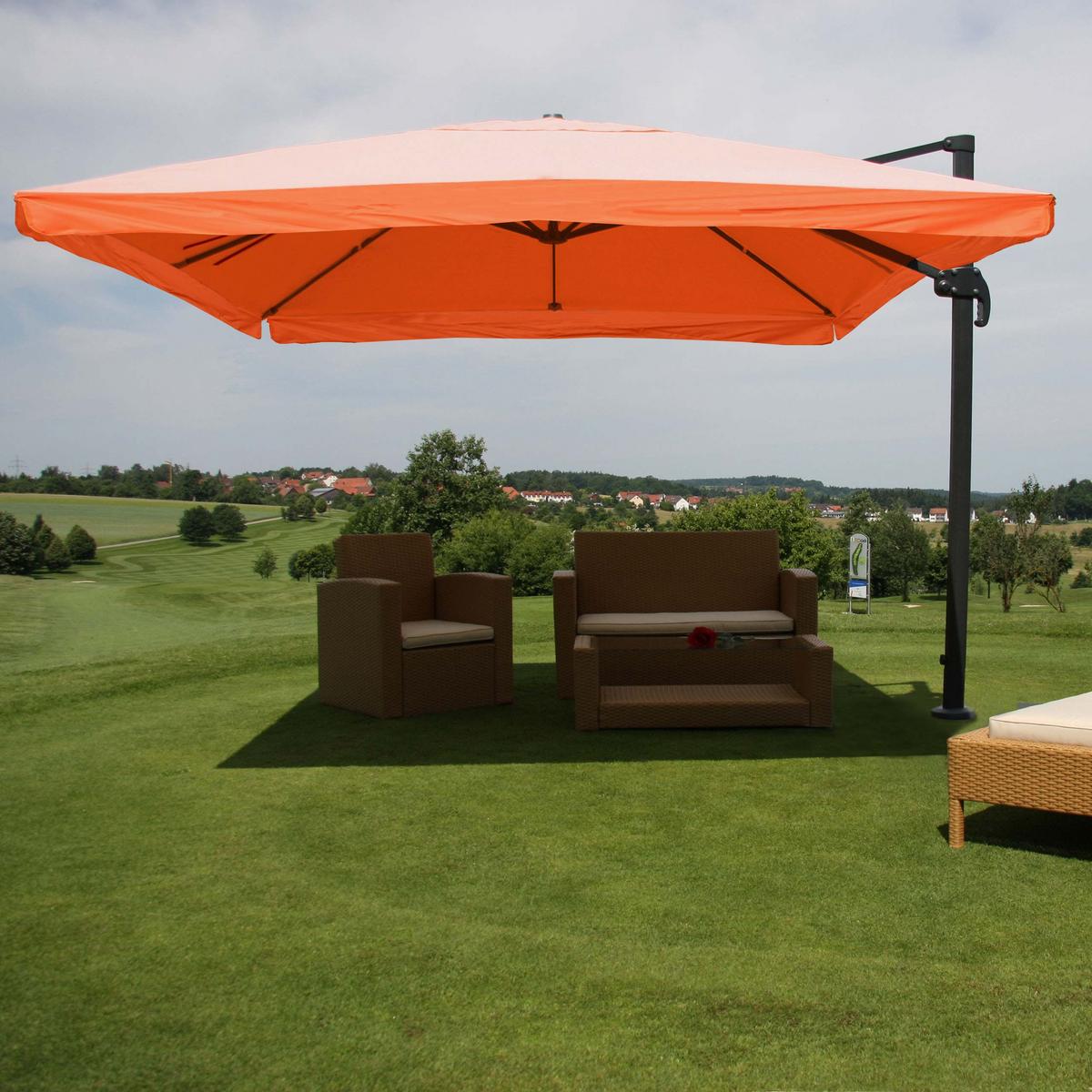 AMPELSCHIRM Orange 300/400 cm - Orange, Textil (400/300cm) - MCW