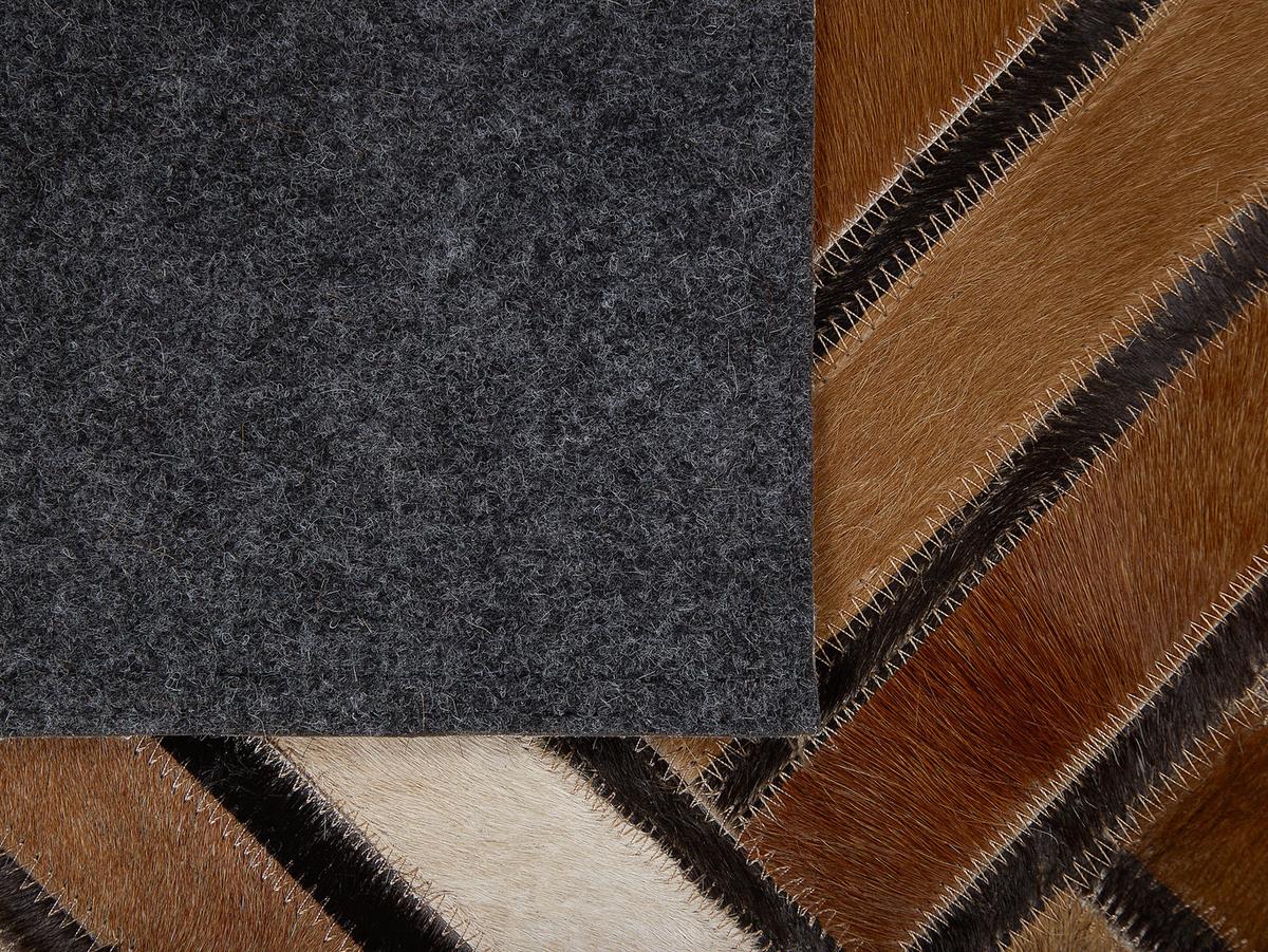KURZFLOR-TEPPICH Tekir 230/160 cm - Braun, Fell (160/230cm) - Beliani