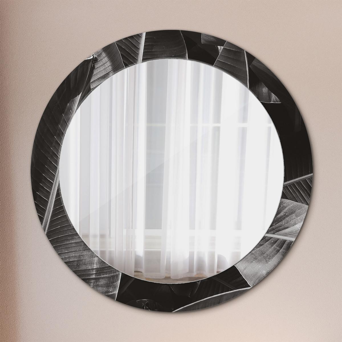 SPIEGEL Rund Ø 70 cm mit Aufdruck - Grau, Glas (70/70/0.4cm) - Wallfluent