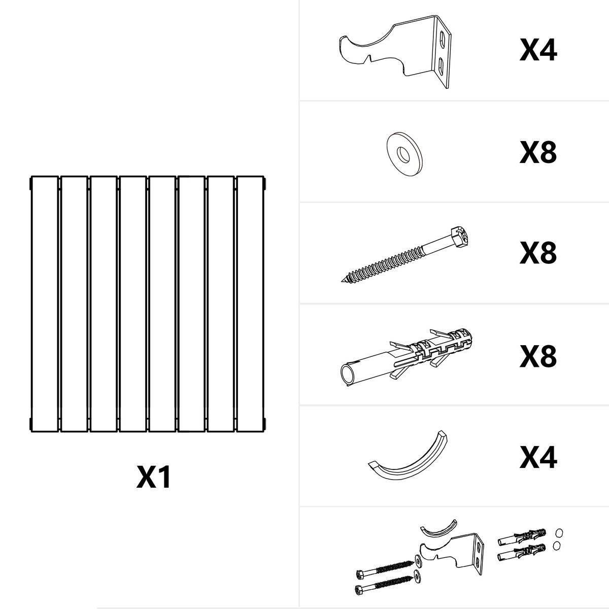 HEIZKÖRPER Flachheizkörper Weiß 63/85/5,2 cm - Weiß, Metall (85/63/4.9cm) - EMKE