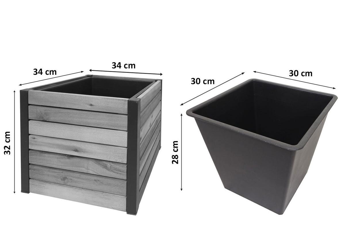 PFLANZKASTEN Braun - Braun, Holz (42/60/42cm) - MCW