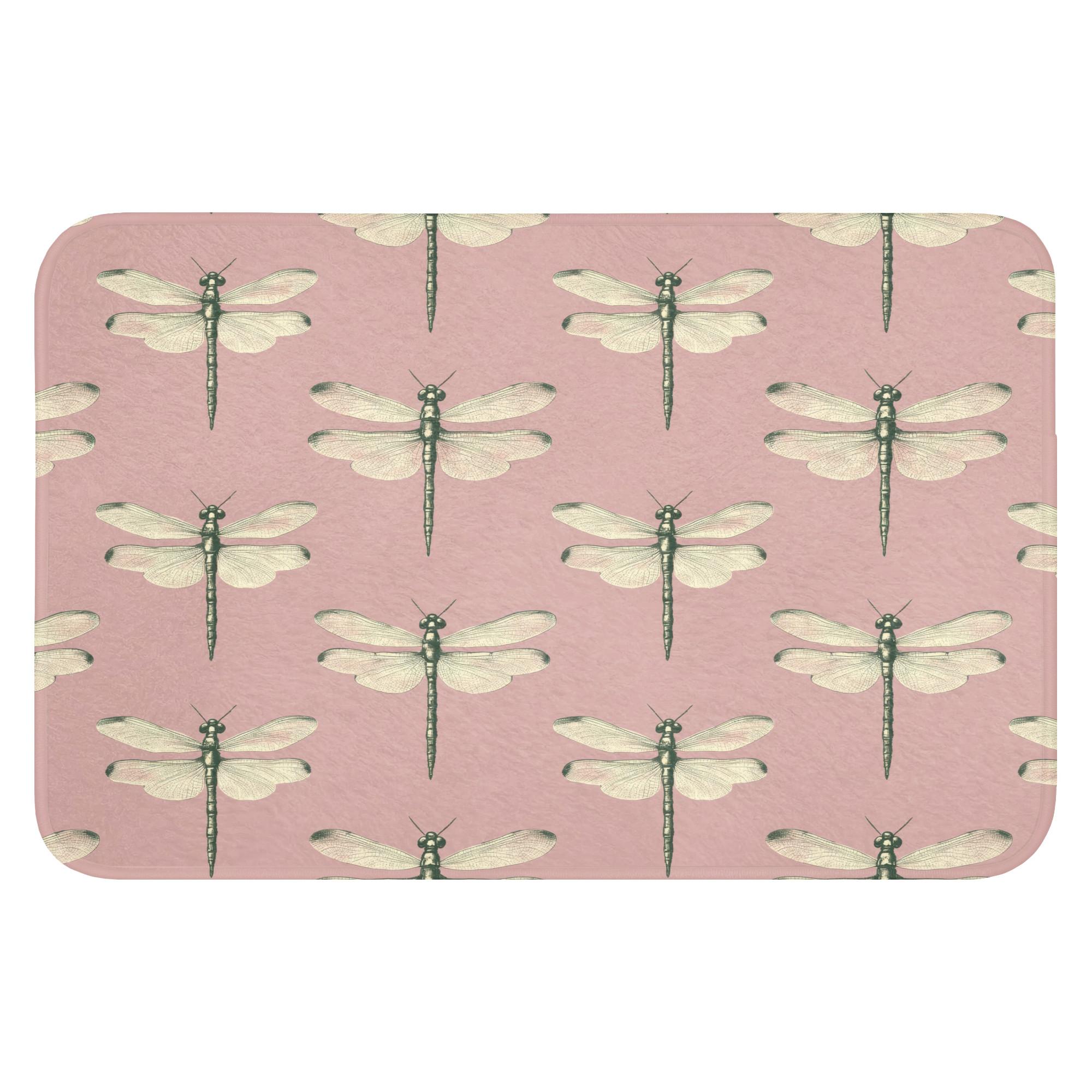 BADEMATTE Lillibells - Muster - Rosa Rutschfest 60x40 cm - Rosa, Textil (60/40cm) - OnlyWow