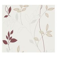 VLIESTAPETE Beige 53/1005 cm - Beige/Rot, Textil (53/1cm) - KUNSTLOFT