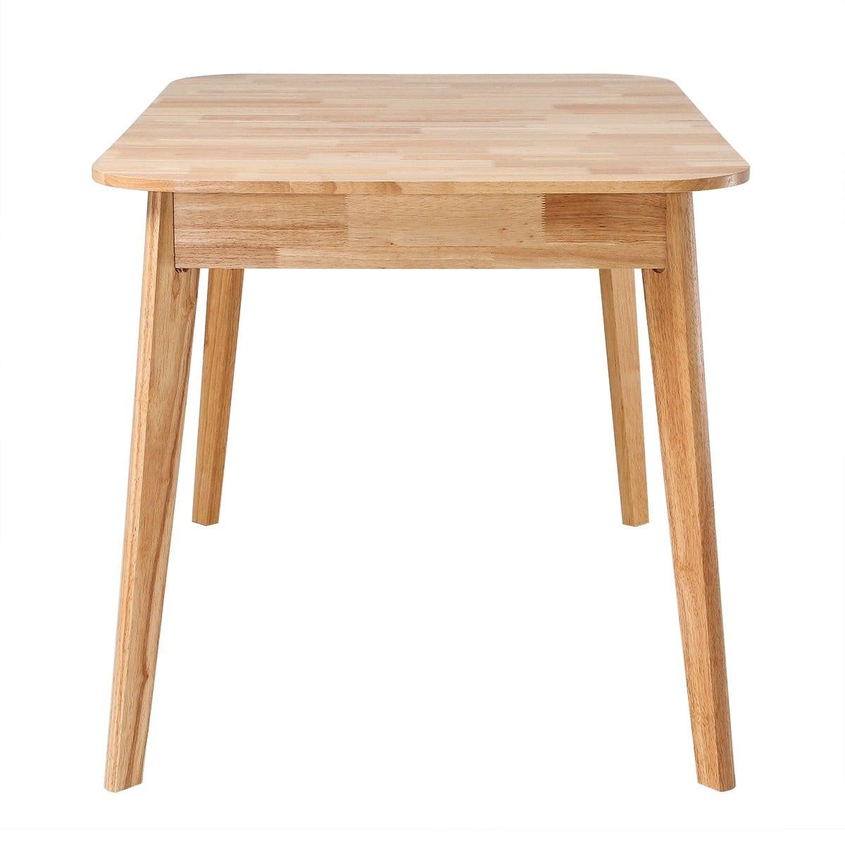 ESSTISCH Ausziehbarer 120-160 cm aus Gummibaumholz 80/75/120-160 cm - Nussbaumfarben, Holz (65/80/75cm) - Calicosy