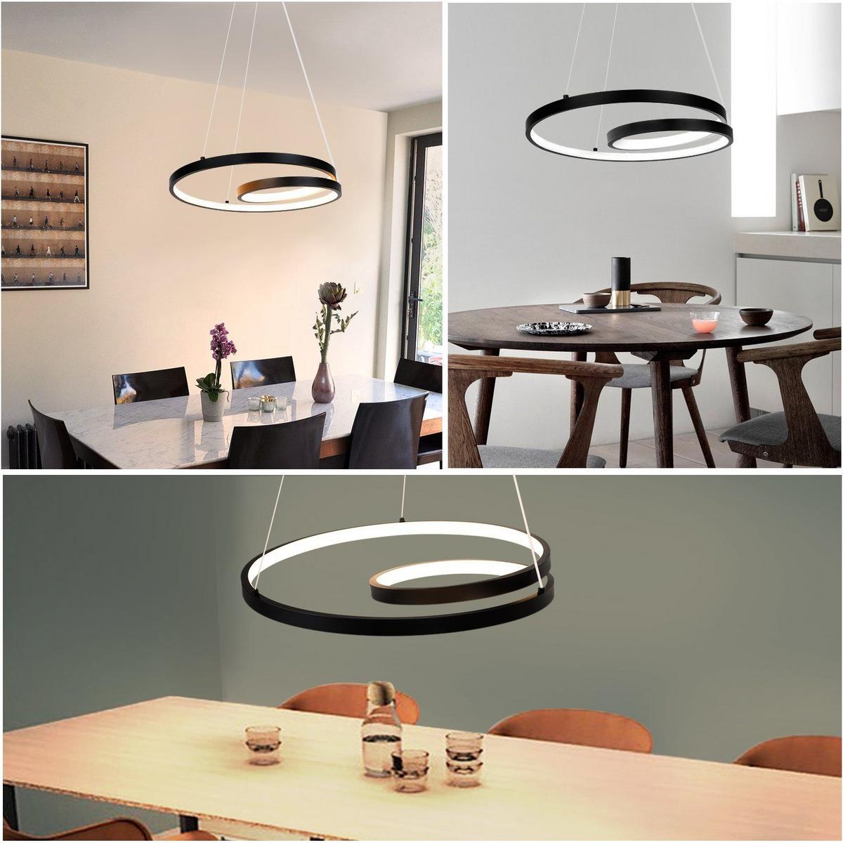 PENDELLEUCHTE Flair 40/40/150 cm - Schwarz, Metall (40/40/150cm) - Nettlife