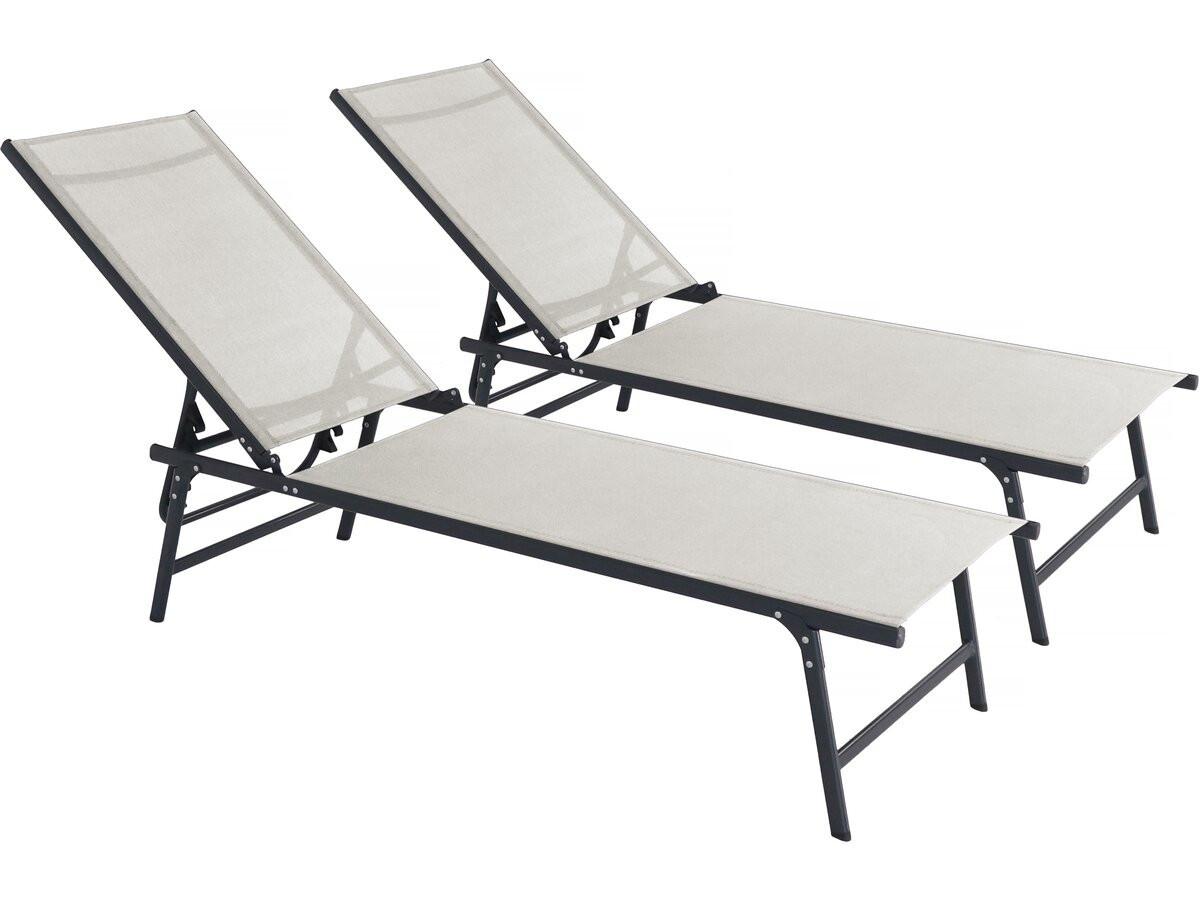 SONNENLIEGE sublima beige - Beige, Metall (54/104/180cm) - Habitat Garten