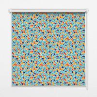 INNENROLLO - Fensterrollo - Rollo - 110x140 cm - Formen - Blau, Kunststoff (110/140/0.5cm) - TULUP