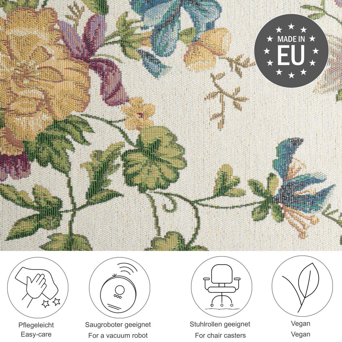 FLACHWEBTEPPICH Flomi 120x170 cm - Creme, Textil (120/170cm) - THEKO