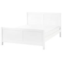 BETT mit Lattenrost 140x200 cm Weiß Champagnat - Weiß, Holz (140/200cm) - Beliani