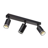 DECKENSTRAHLER Staffelstein 3-flammig 43/5/17 cm - Schwarz, Metall (43/5/17cm) - Nettlife