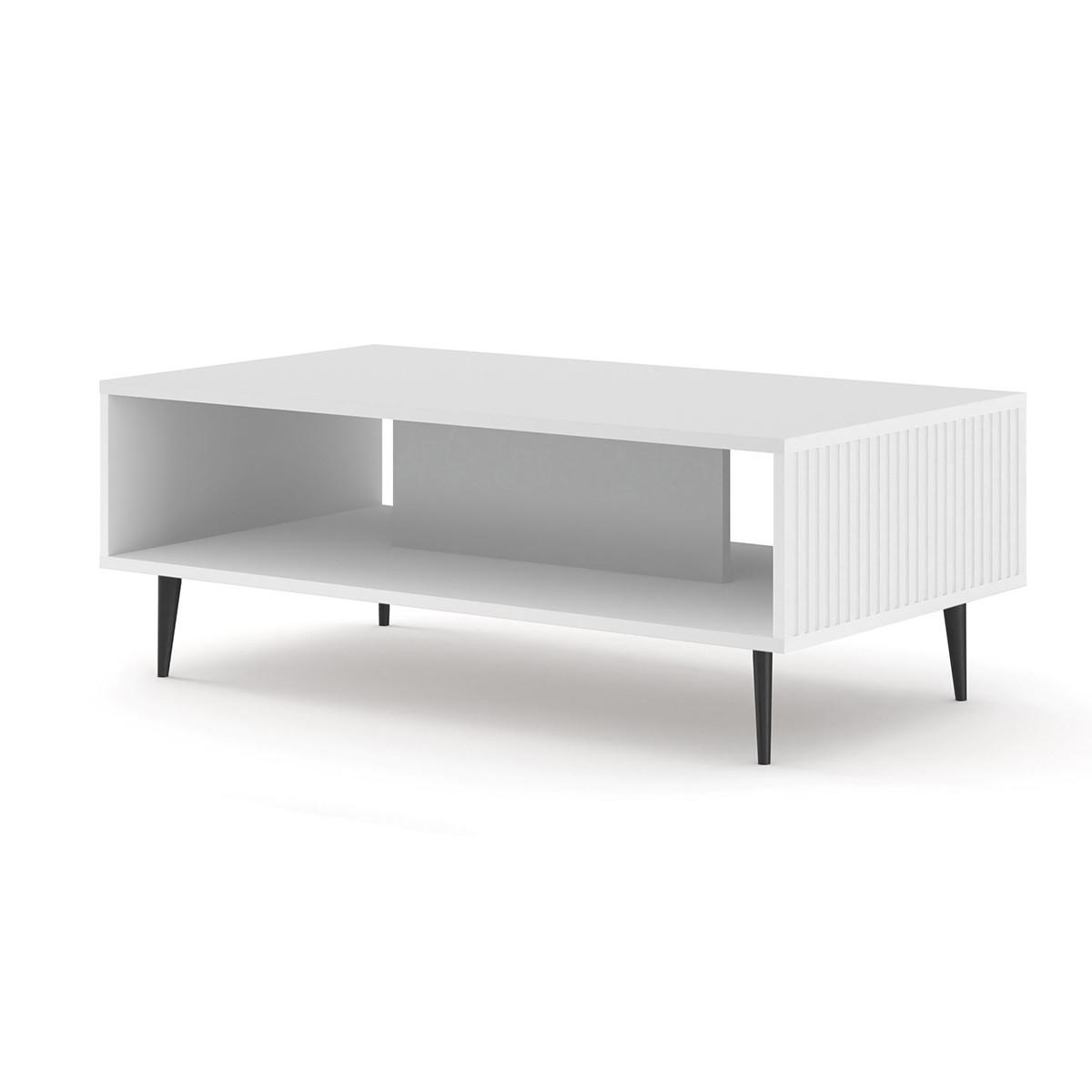 COUCHTISCH Philaé Weiß und Schwarz - Weiß, Holzwerkstoff (60/90/43cm) - Petits-meubles
