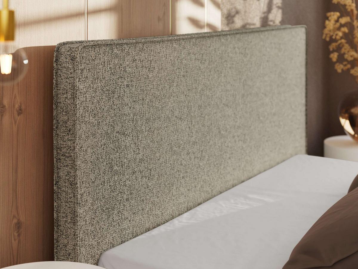 POLSTERBETT CORIVO CLASSIC 140/200 - Dunkelbeige Strukture - Multipocket-Matratze - Taupe/Schwarz, Kunststoff/Textil (140/200cm) - MKS