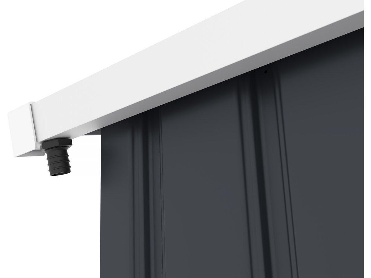 METALL-GARAGE PVC houston - Grau, Metall (70/310/570cm) - Habitat Garten
