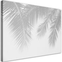 WANDBILD graue palmenblätter - Grau, Textil (60/40cm) - Feeby